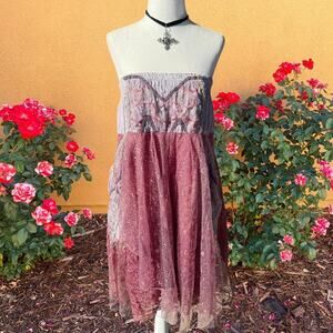 Fairy coquette 90s whimsical sparkly maxi skirt
